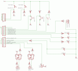 Laser trigger circuit diagram: Circuit diagram of the Arduino based laser trigger unit. Created in Eagle for Mac.